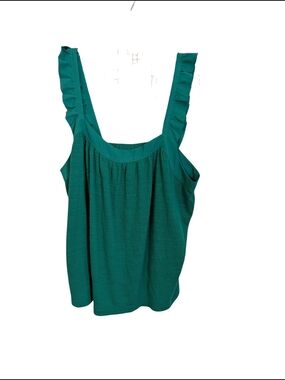 Ruffled Strap Teal Green Women's Camisole